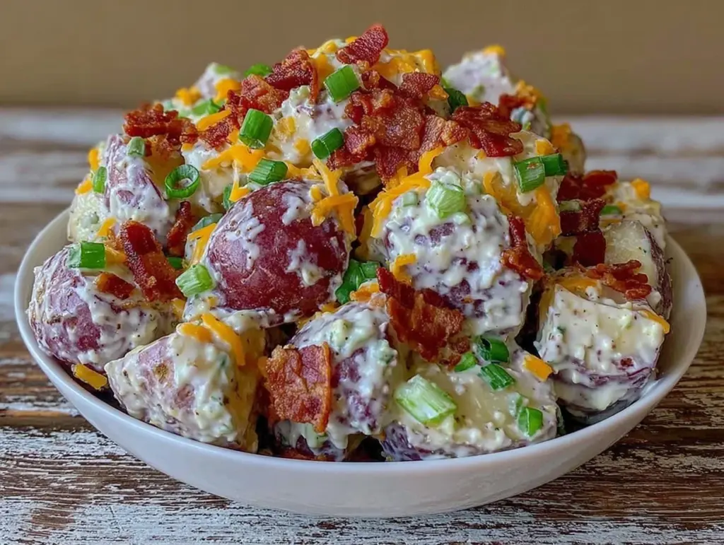 loaded bacon ranch potato salad - featured image
