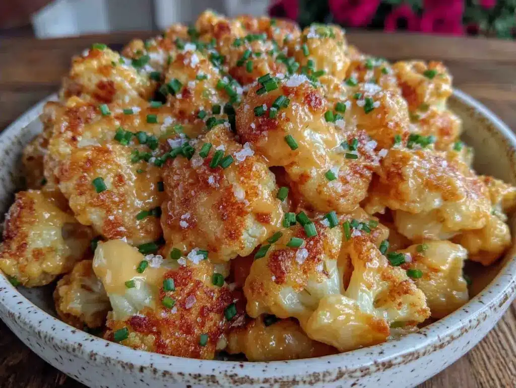 low-carb cauliflower mac and cheese - featured image