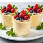 low-carb lemon cheesecake mousse cups - featured image