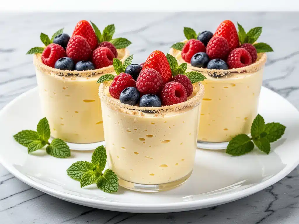 low-carb lemon cheesecake mousse cups - featured image