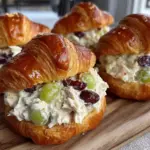mini chicken salad croissant sandwiches - featured image