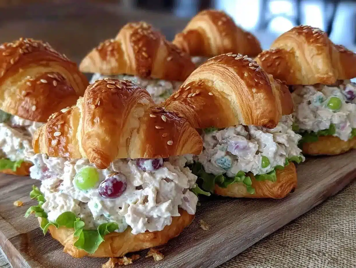 Mini Chicken Salad Croissant Sandwiches: Foolproof & Easy 4 mini chicken salad croissant sandwiches preparation steps