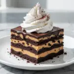 no-bake chocolate peanut butter lasagna - featured image