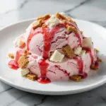 no-churn strawberry cheesecake ice cream - featured image