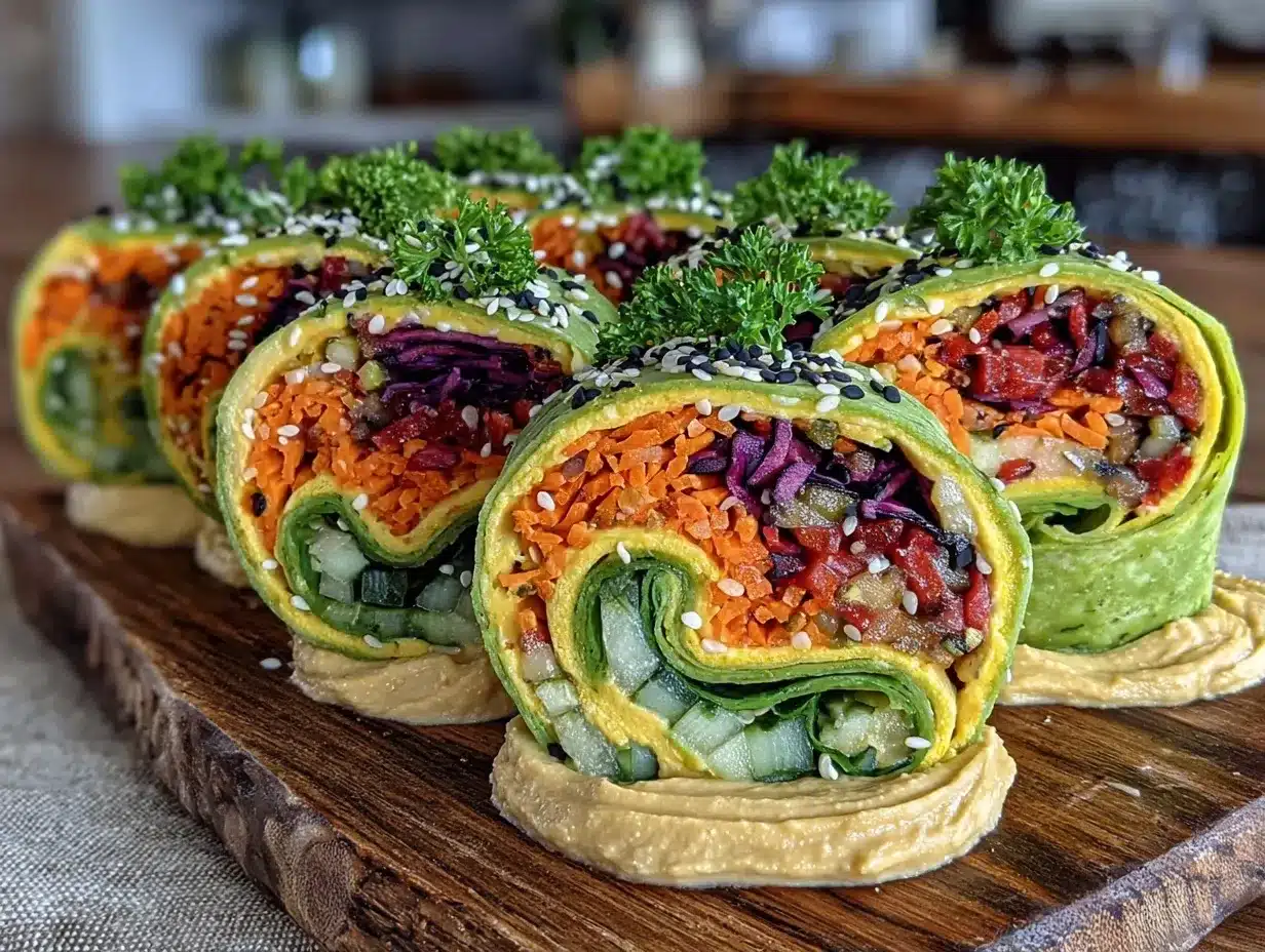 Rainbow Veggie Wraps: Best 4-Ingredient Hummus Recipe 4 rainbow veggie wraps preparation steps