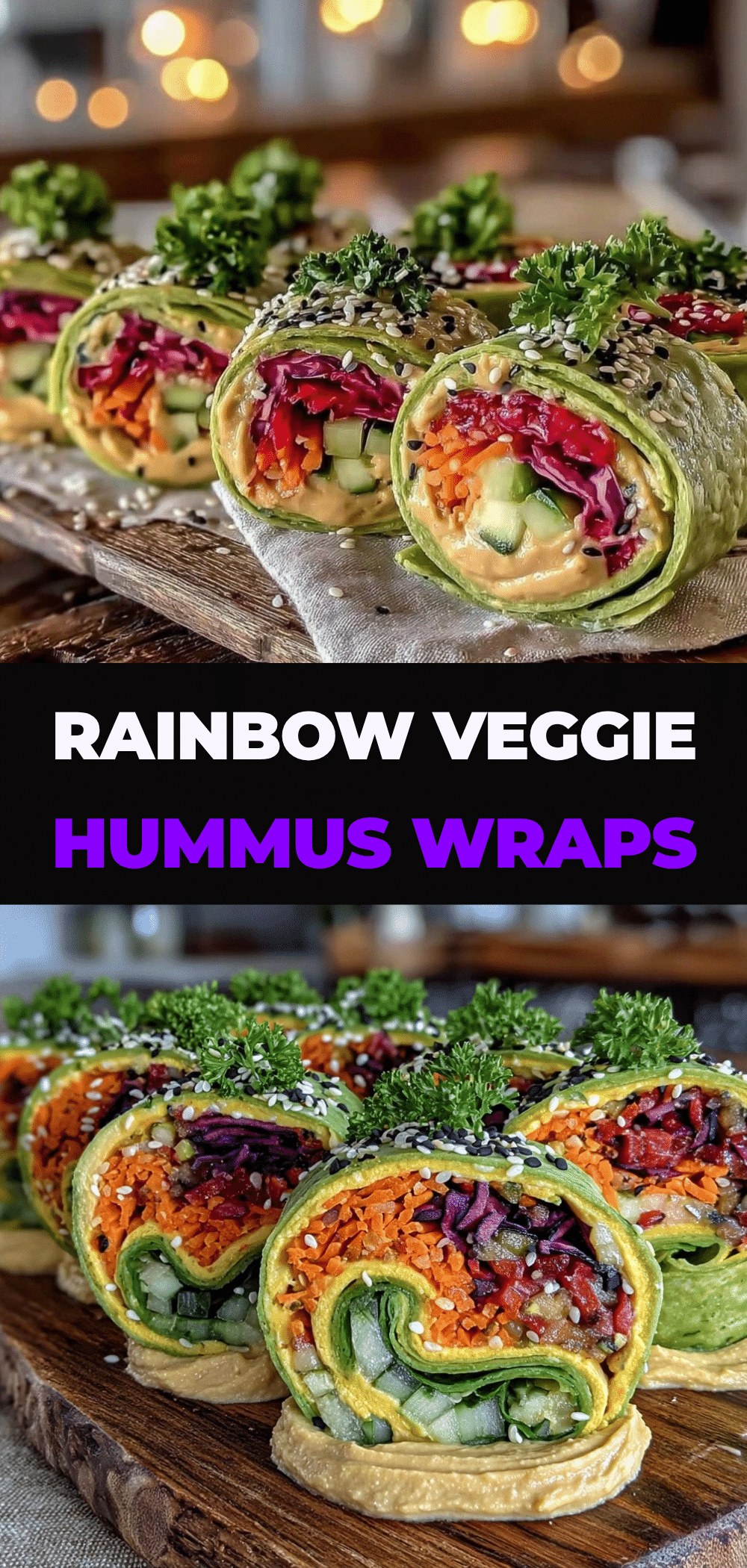 Rainbow Veggie Wraps: Best 4-Ingredient Hummus Recipe 5 rainbow veggie wraps recipe