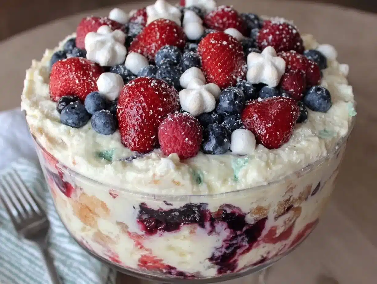 Labor Day Red White and Blue Berry Trifle: Foolproof & Easy 4 red white and blue berry trifle preparation steps