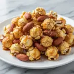 salted caramel popcorn clusters - featured image