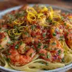 shrimp scampi pasta - featured image