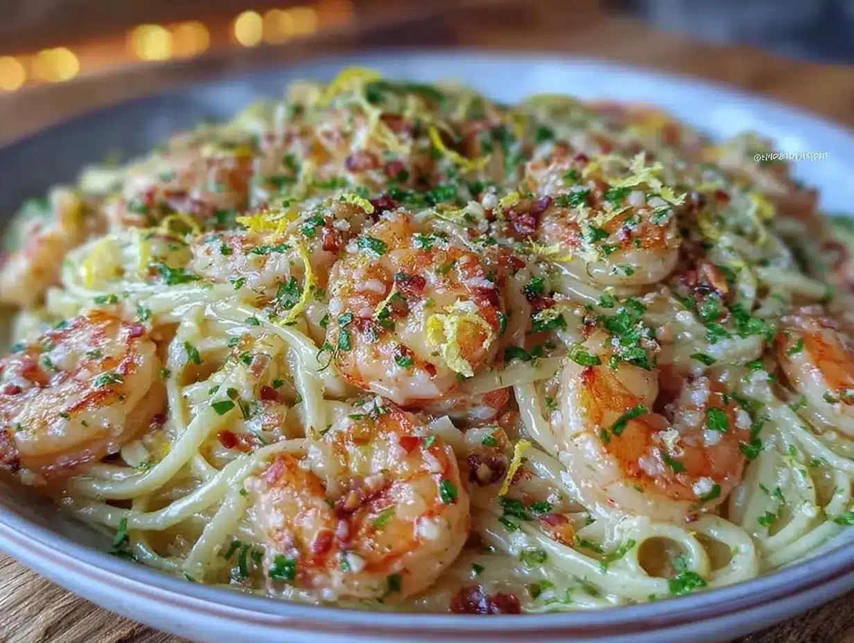 Restaurant-Style Shrimp Scampi Pasta: 5-Ingredient Lemon Butter 4 shrimp scampi pasta preparation steps