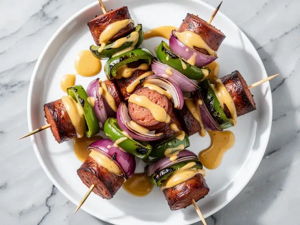 Smoked Sausage and Pepper Skewers: Best Game Day Snack 4 smoked sausage and pepper skewers preparation steps