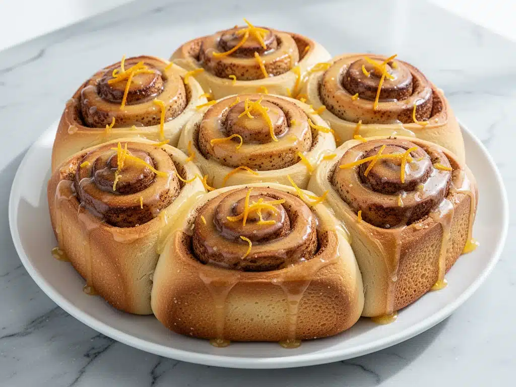 soft glazed orange cardamom sweet rolls - featured image