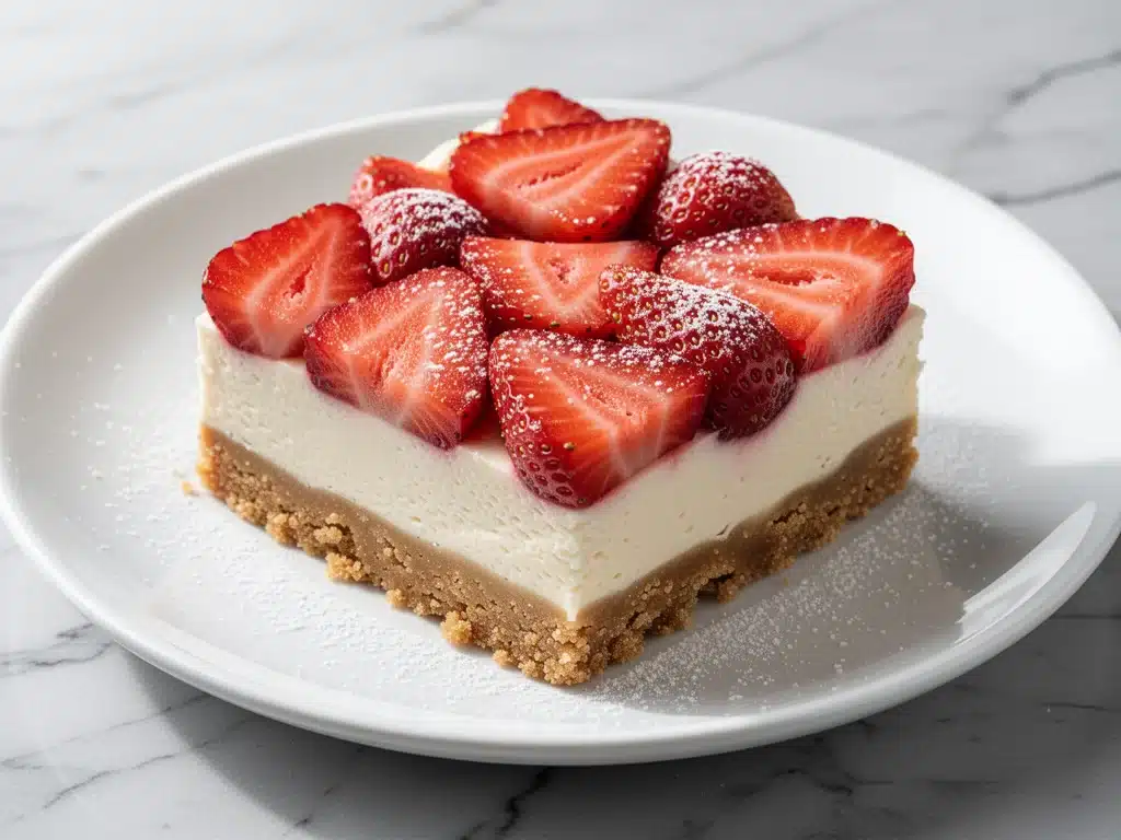 strawberry cheesecake bars - featured image
