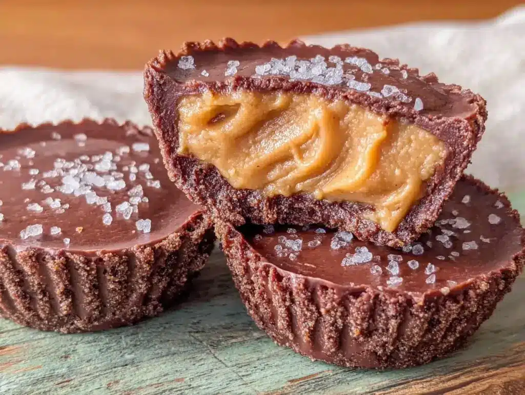 sugar-free dark chocolate peanut butter cups - featured image