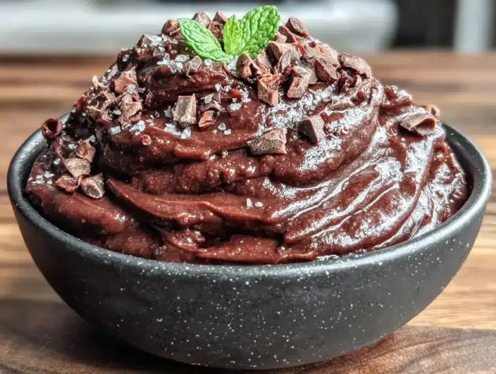 vegan chocolate avocado mousse - featured image
