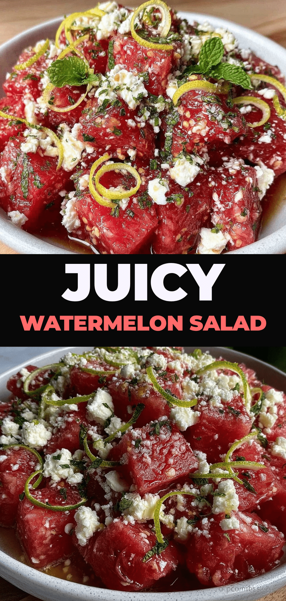 Watermelon Feta Mint Salad: The Best 3-Ingredient Summer Salad 5 watermelon feta mint salad recipe