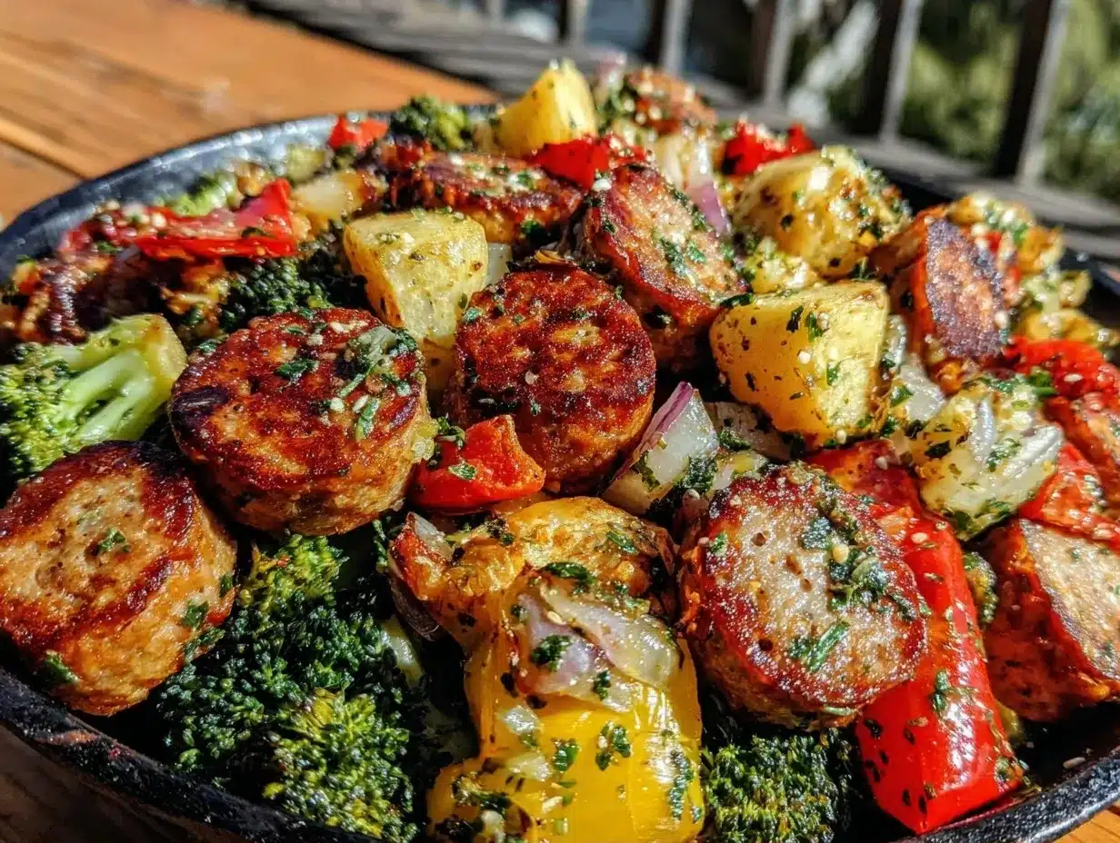 Whole30 Sheet Pan Sausage and Roasted Vegetables: Easy Beginner Recipe 4 Whole30 Sheet Pan Sausage and Roasted Vegetables preparation steps